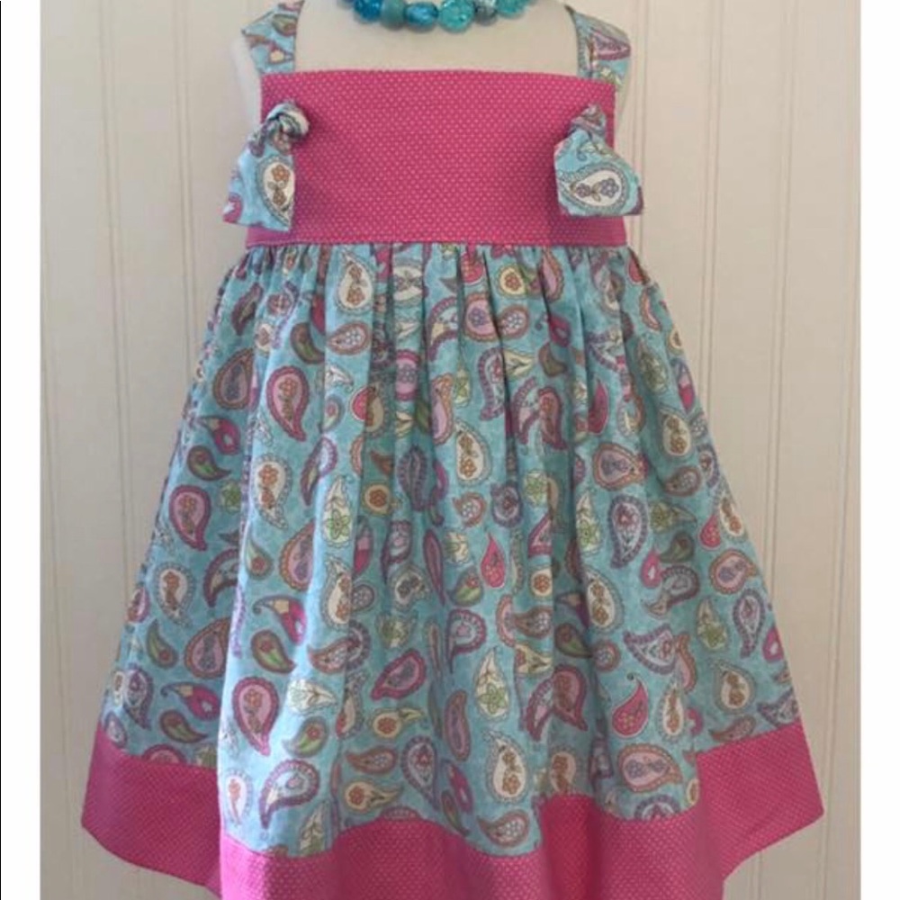 RESERVED Girls paisley dress. Size 3